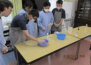 漂白剤を使用した実験